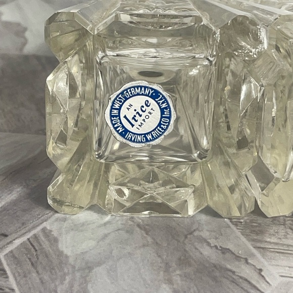 Vintage Irving W. Rice & Co. W. Germany Crystal Salt & Pepper Shakers 6.75” MCM - Picture 3 of 7